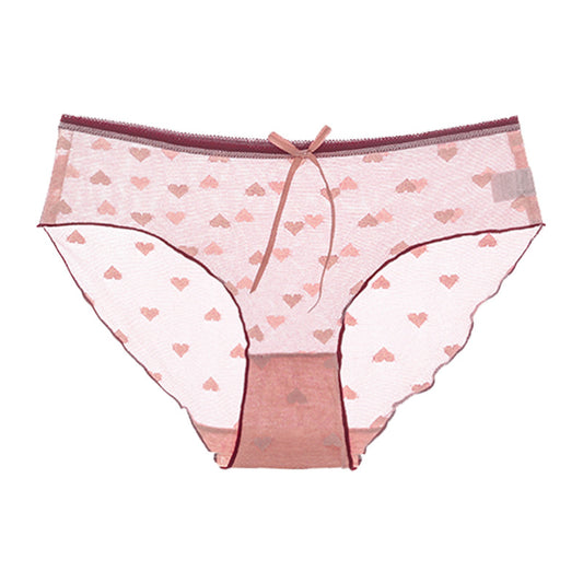 Women's Lace Cotton Crotch Comfortable Sexy Mid Panties