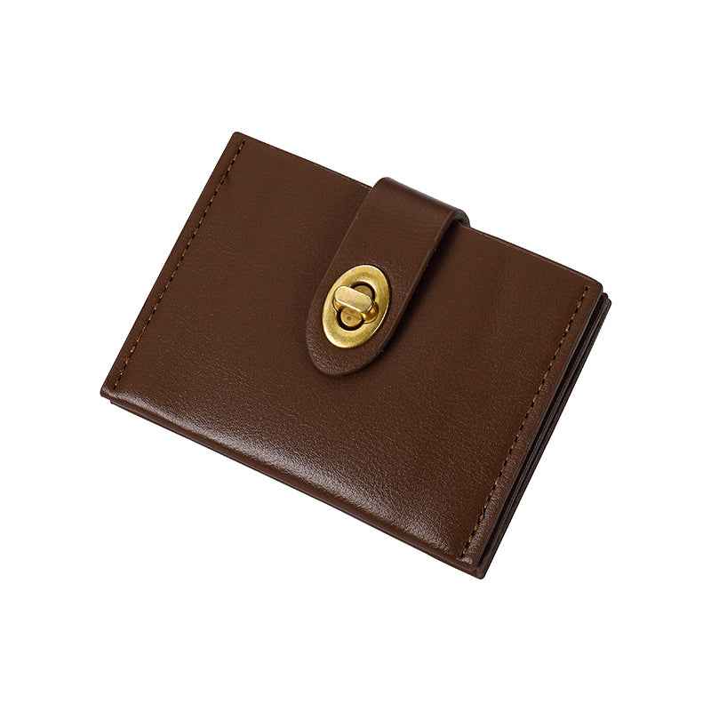 Women's Short Solid Color Minimalist Thin Multiple Ladies Wallets