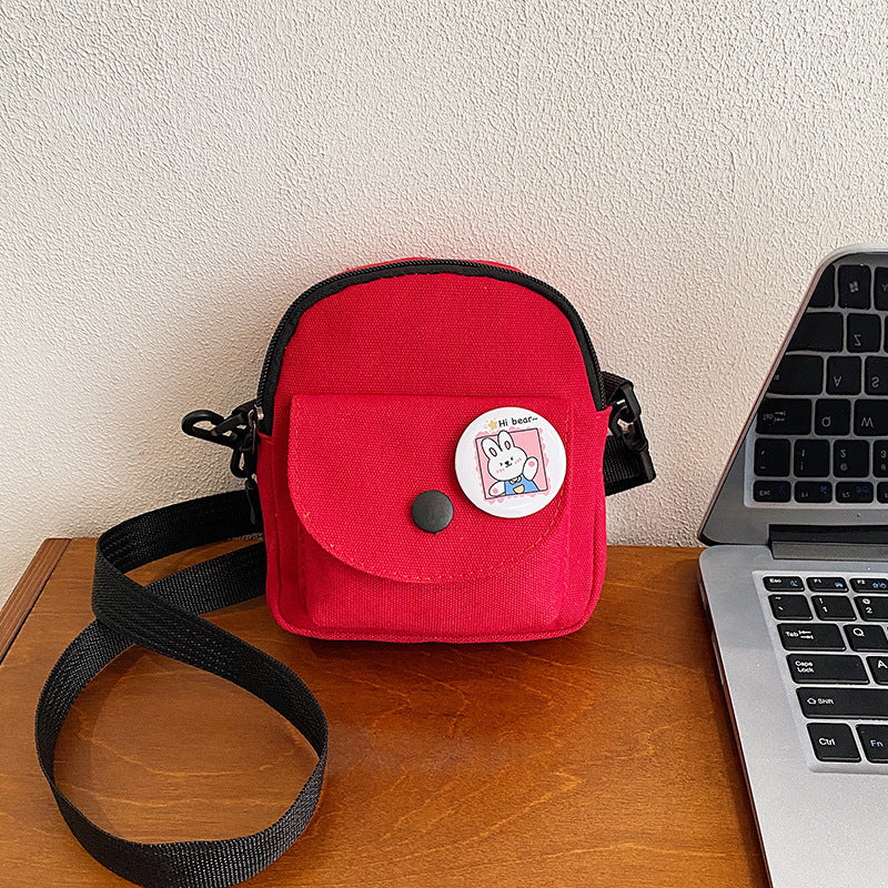 Canvas Korean Leisure Simple Fashion Pure Phone Bags