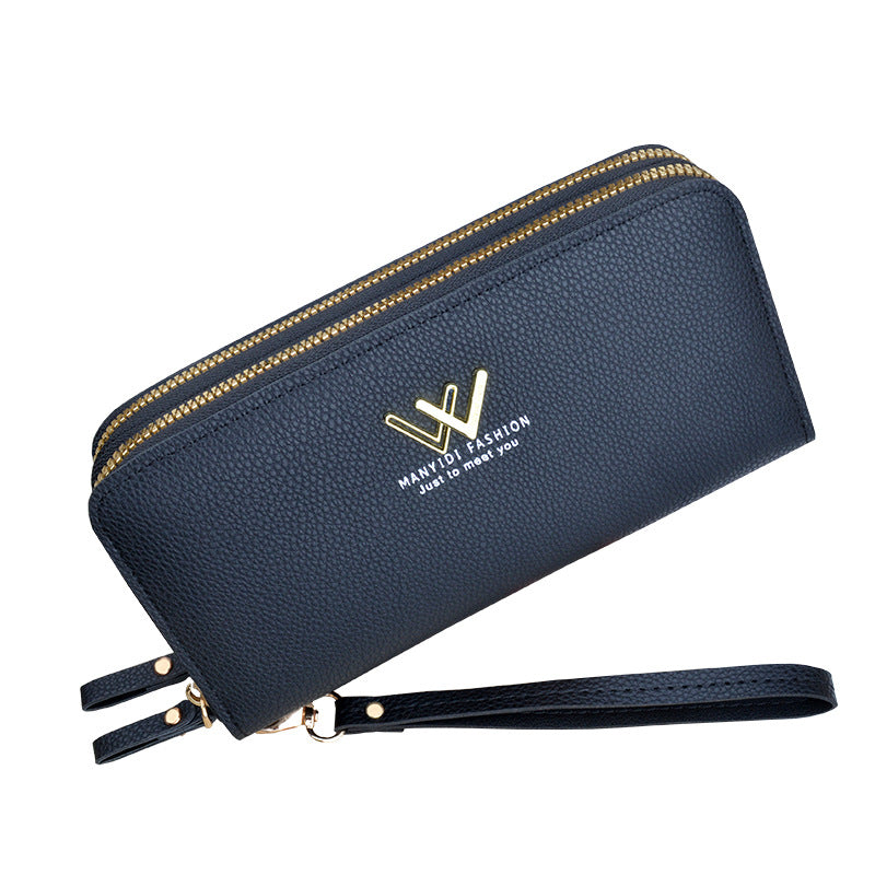 Women's Long Double Zip Clutch Fashion Simple Ladies Wallets