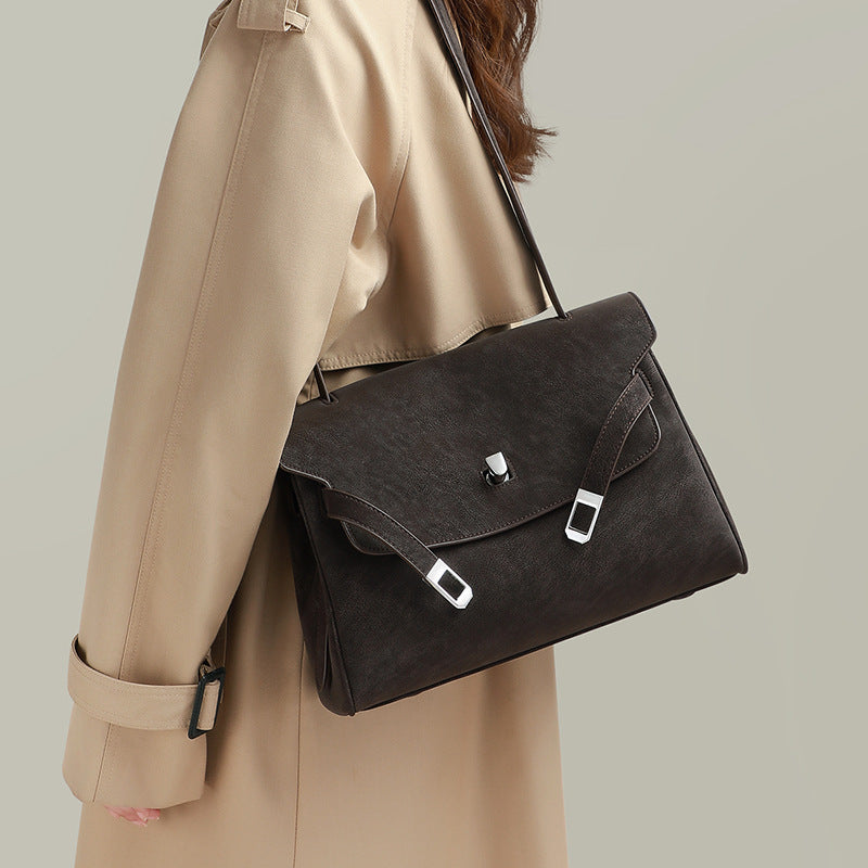 Women's Popular Genuine Leather Underarm Light Luxury Large Women's Shoulder Bag