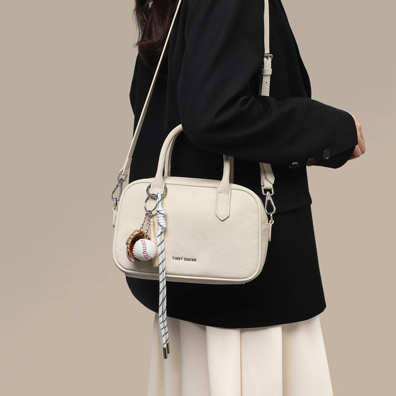 Korean Simple Younger Fashion Boston Pillow Bags