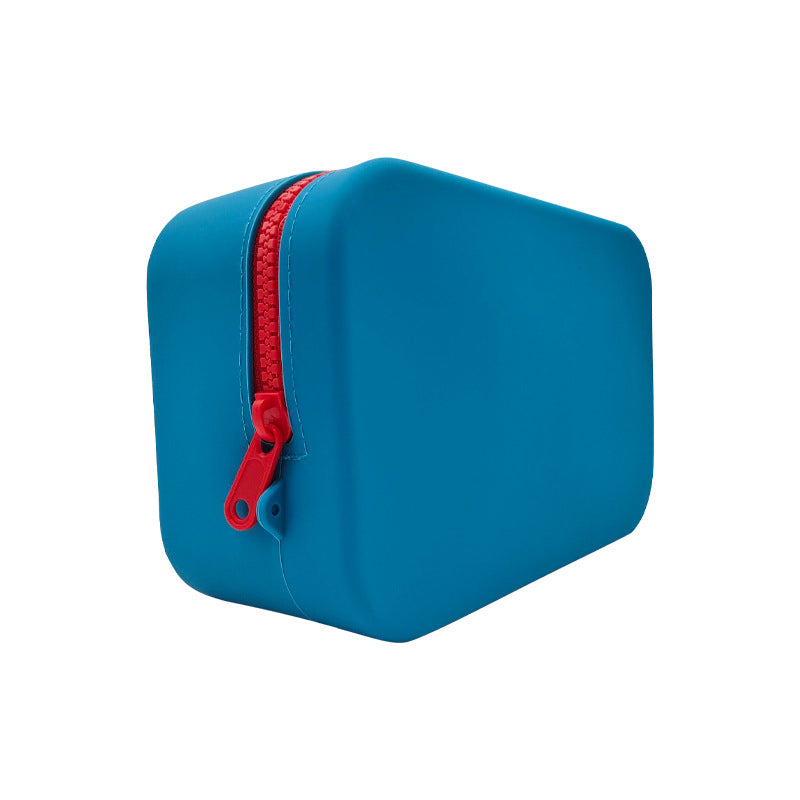Women's Large Capacity Silicone Color Matching Portable Cosmetics Storage Box National Makeup Bag