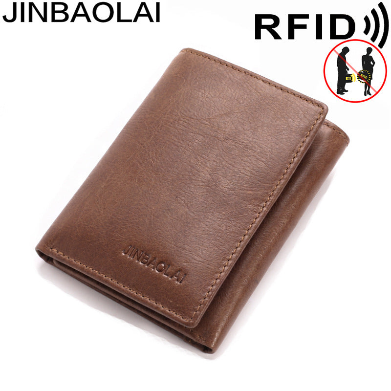 Men's Multi Slots Leather Cowhide For Men's Wallets