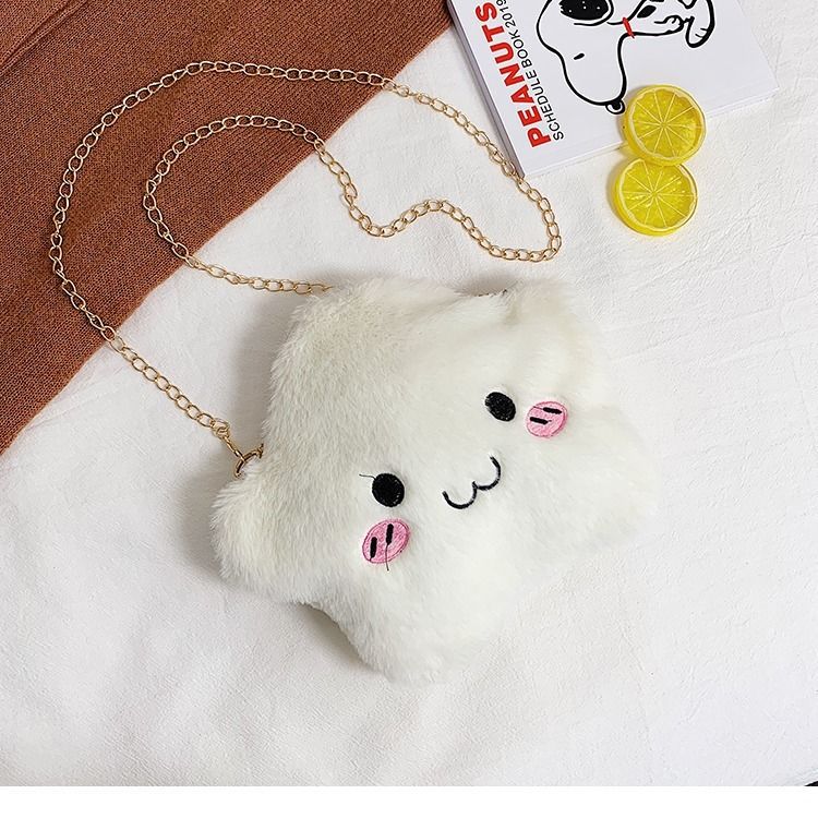 Cartoon Plush Chain Female Cute Hamster Crossbody Bags