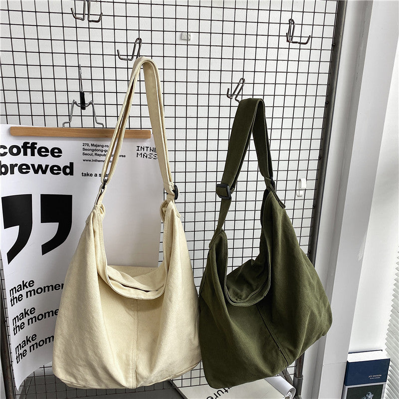Simple Comfortable Literary Washed Canvas Leisure Bags