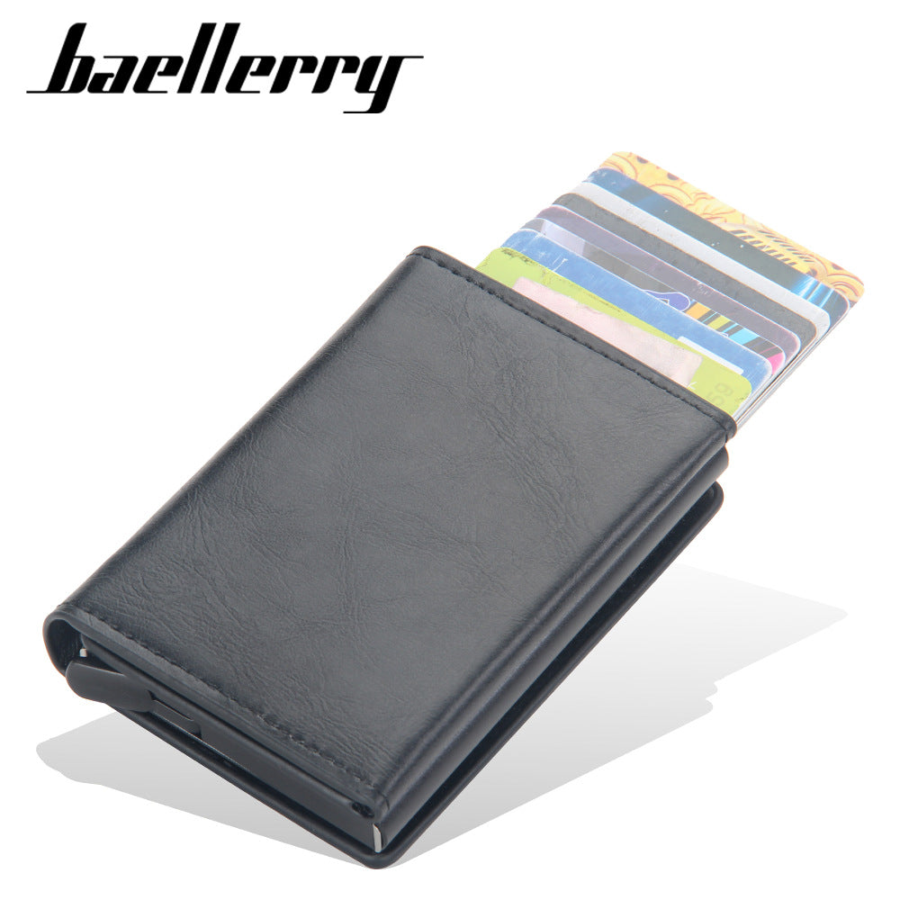 Men's Color Multiple Slots Pinball Zipper Magnetic Card Holder