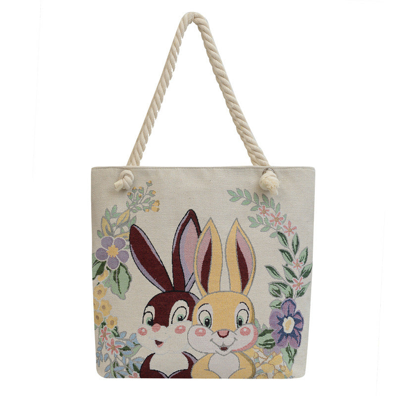 Women's Style Medium Canvas Large Double Sided Shoulder Bags