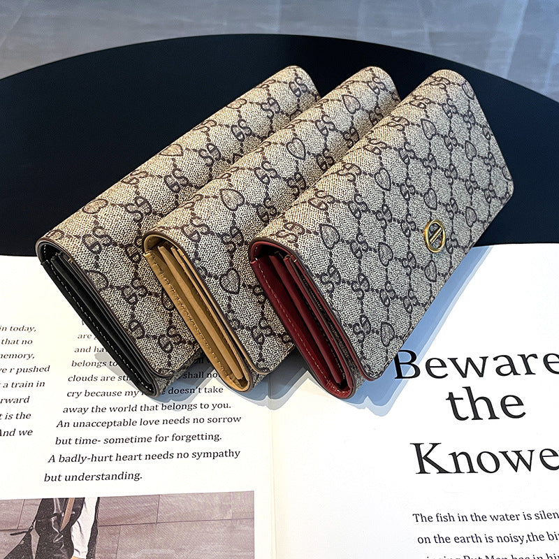 Women's Source Long Large Capacity Two-fold Simple Fashion Ladies Wallet