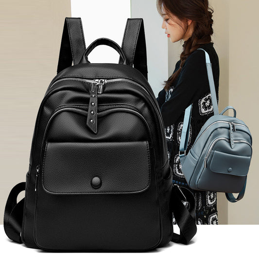 Women's Mummy Soft Leather Fashion Simple Comfortable Backpacks