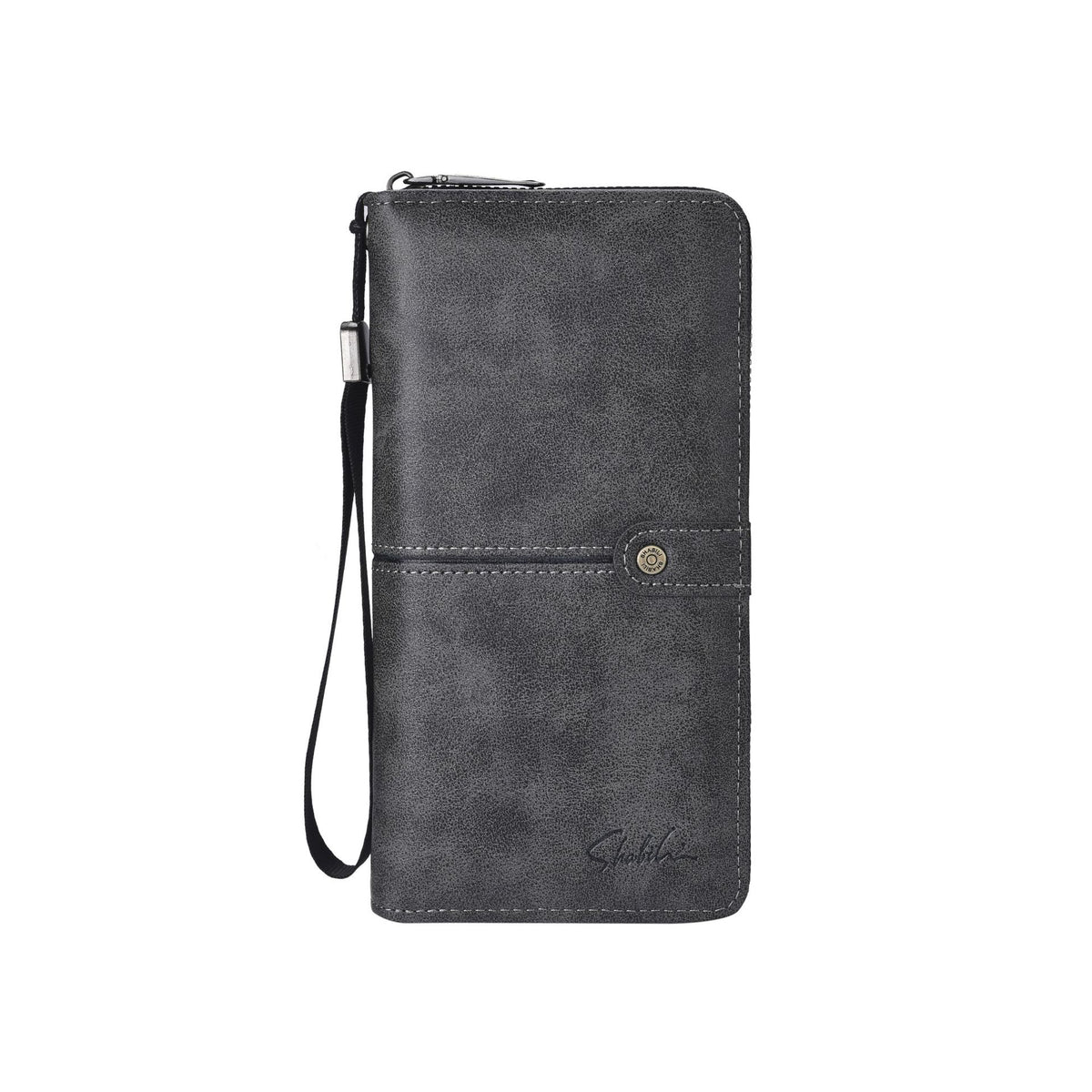 Men's Long Leather Vintage Portable Versatile Mobile Phone Bags