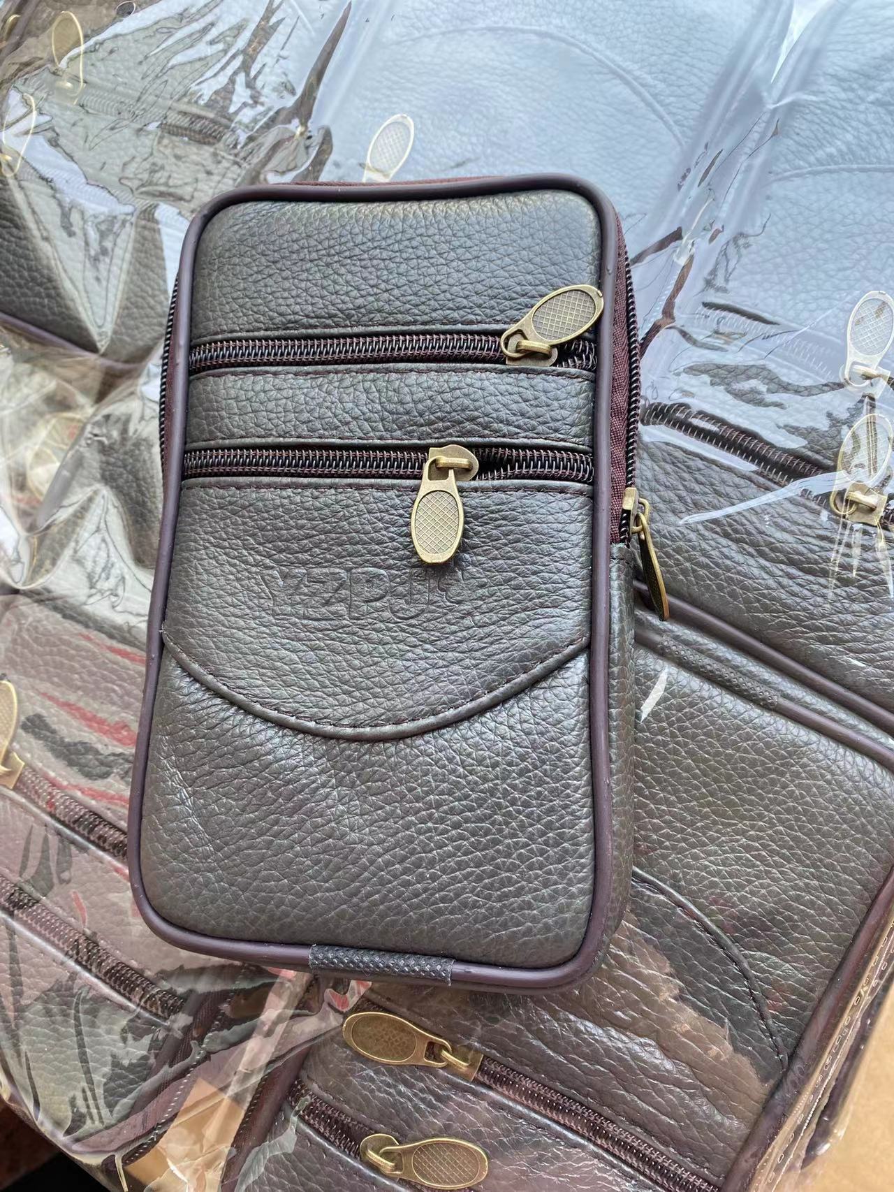 Men's Business Cell Leather Vertical Mobile Inch Men's Waist Packs