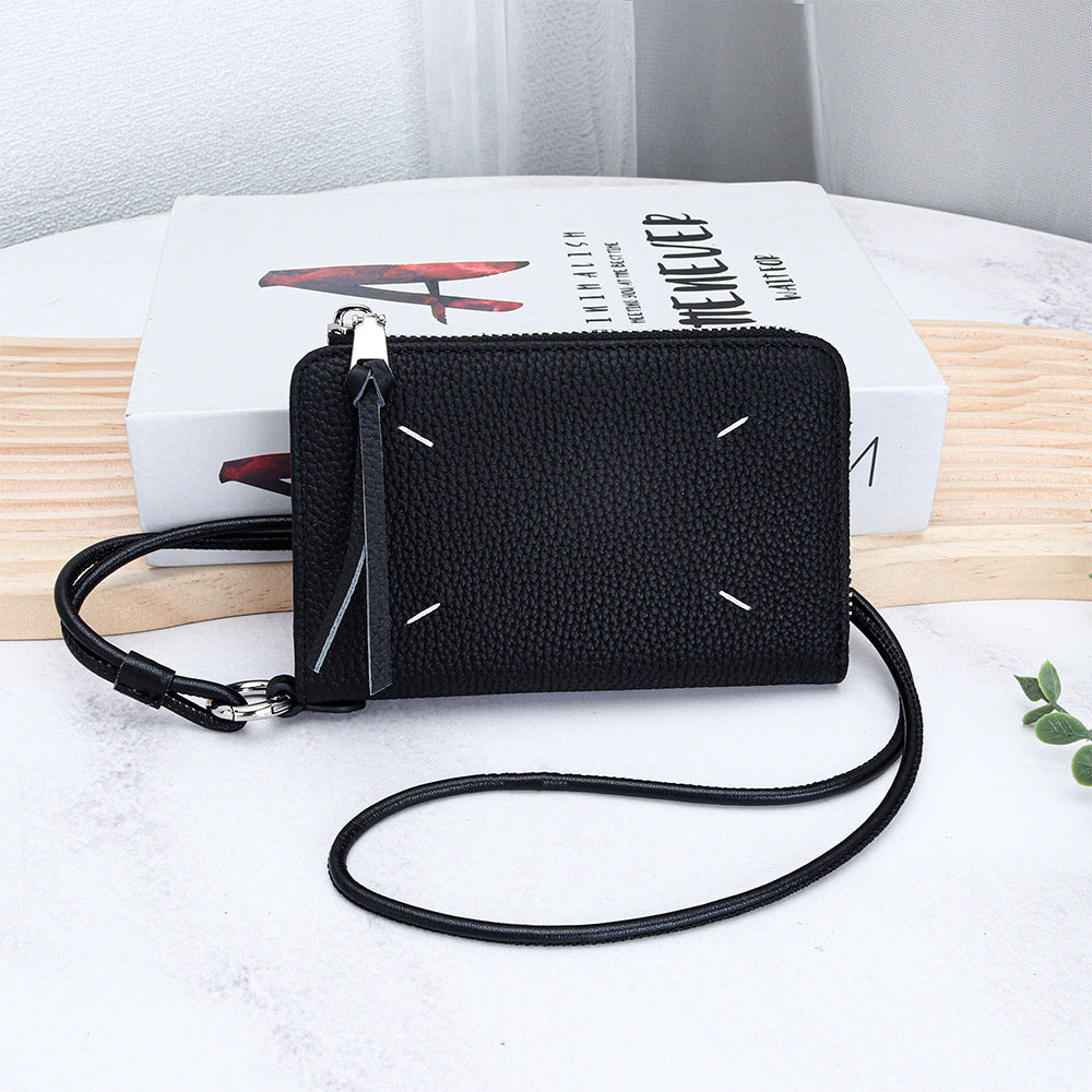 Women's Halter Short Multiple Slots Zipper Leather Ladies Wallet