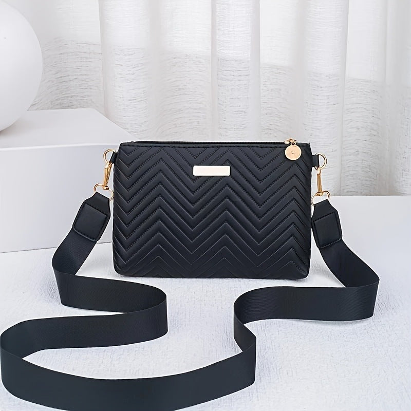 Wave Pattern Portable Fashion Solid Color Change Bags