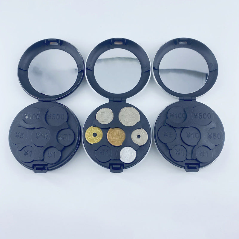 Women's & Men's & Plastic Round Clip Convenient Classification Coin Purses