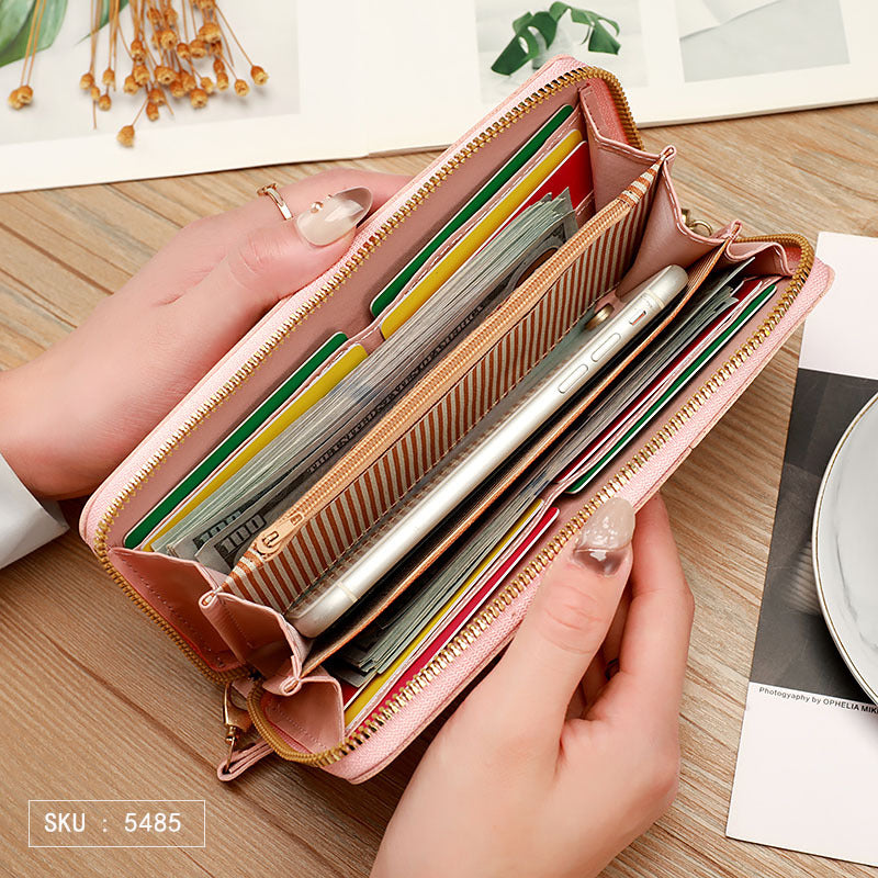 Women's Clutch Long Korean Imitation Leather Zipper Ladies Wallet