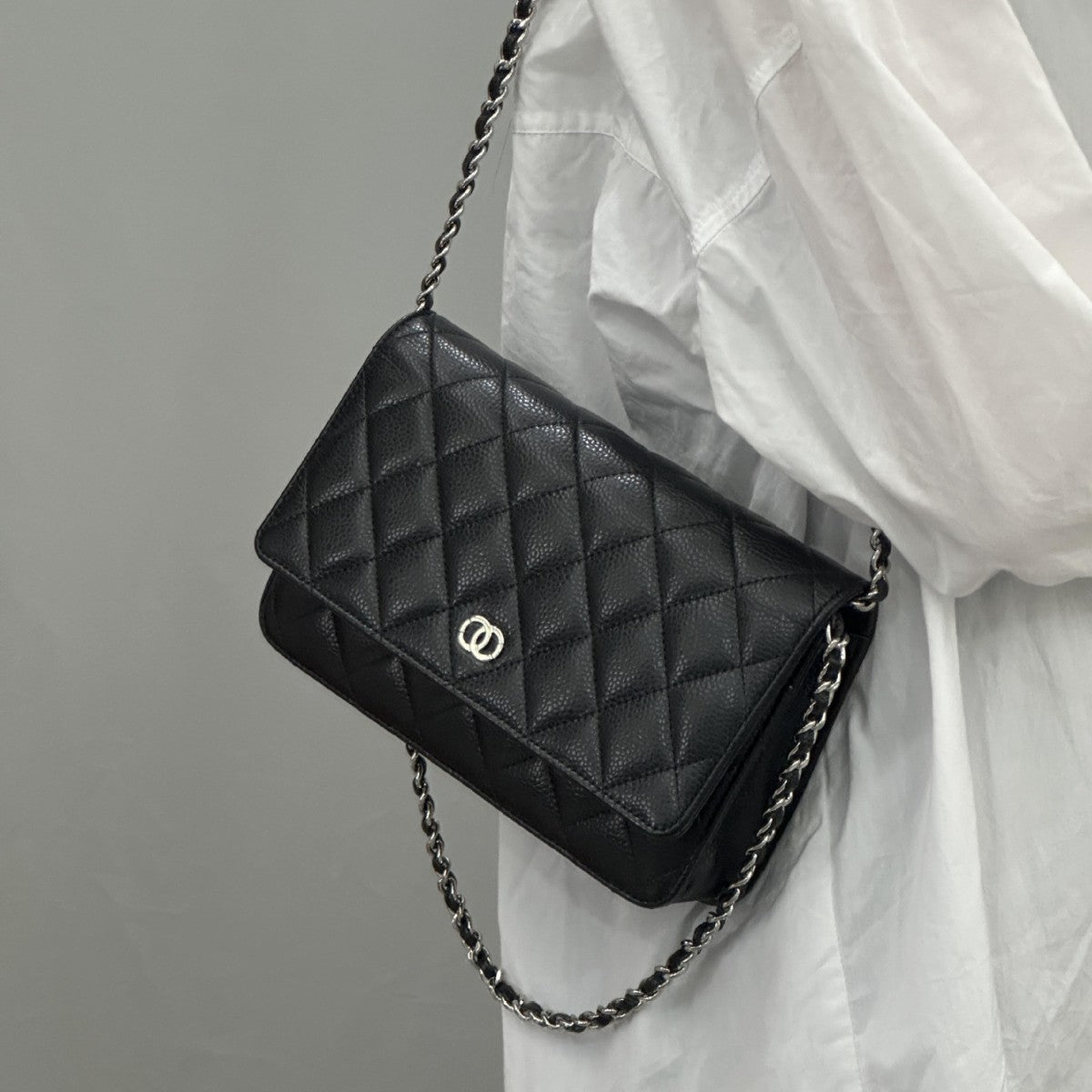 Leather Classic Style Rhombus Chain Fortune Small Square Bags