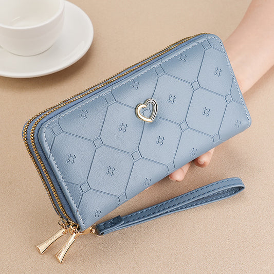 Charming Long Double Layer Zipper Fashion Ladies Wallets