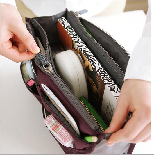 Medium Large Portable Double Zipper Wash Organizing Storage Makeup Bag