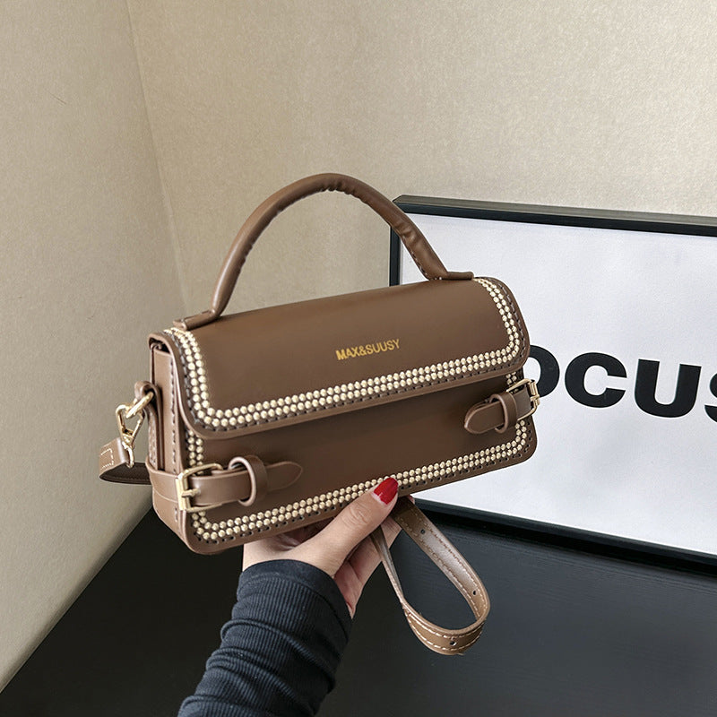 Retro Style Hand-woven Homemade Material Advanced Texture Small Square Bags