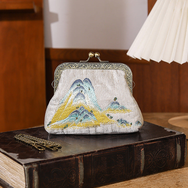 Maple Leaf Ancient Style Cheongsam Banquet Mother's Day Handbags