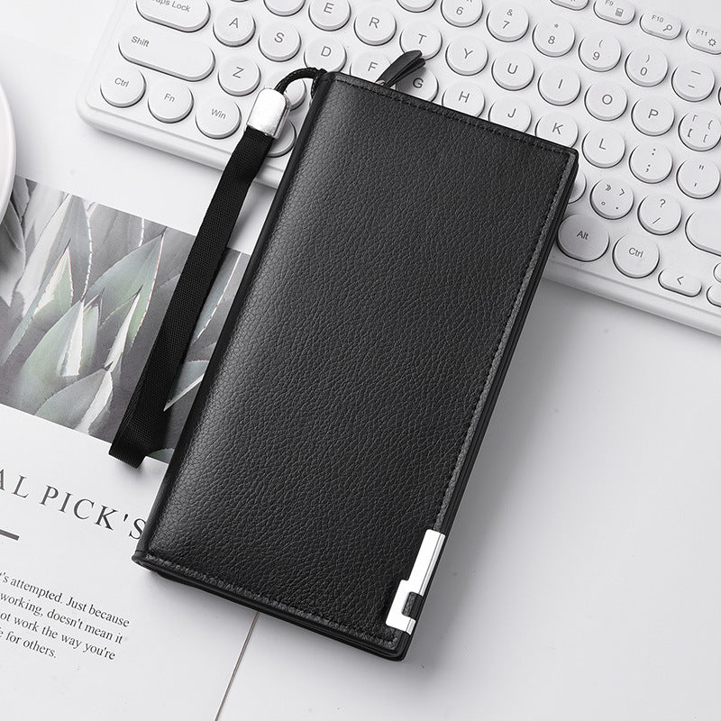 Men's Long Zipper Multiple Slots Light Luxury Men's Wallets