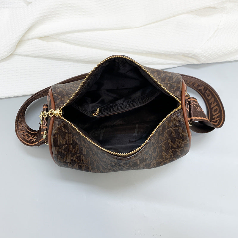 Fashion Printed Boston Simple Versatile Large Capacity To Shoulder Bags