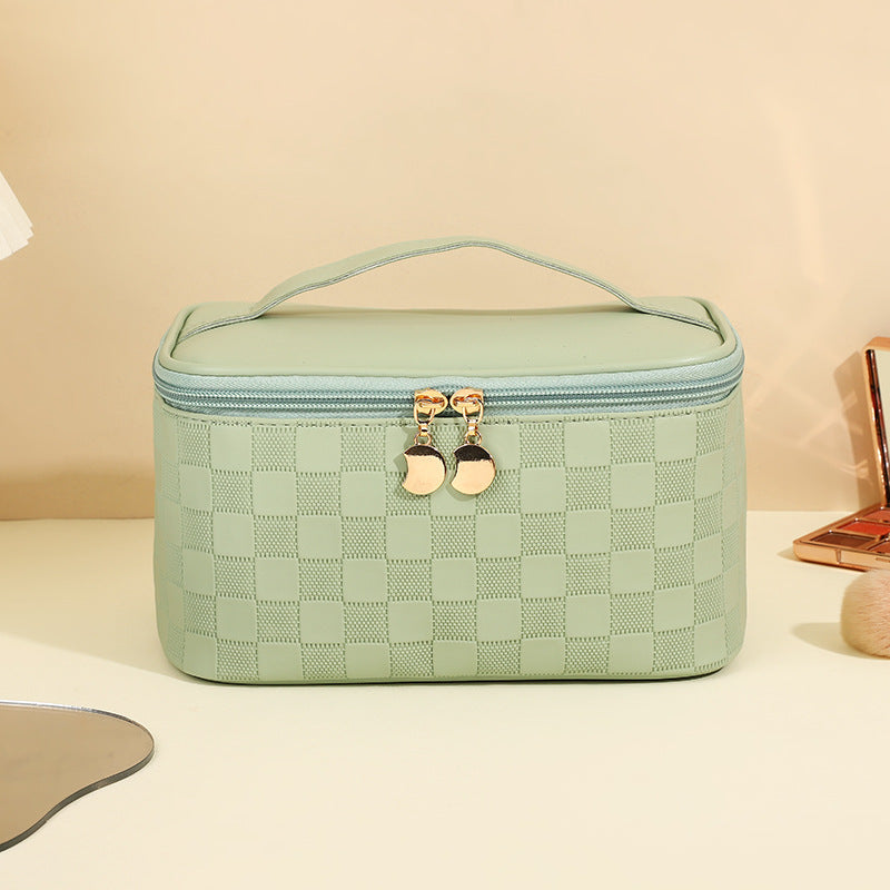 Women's High-grade Chessboard Storage Waterproof Portable Makeup Bag