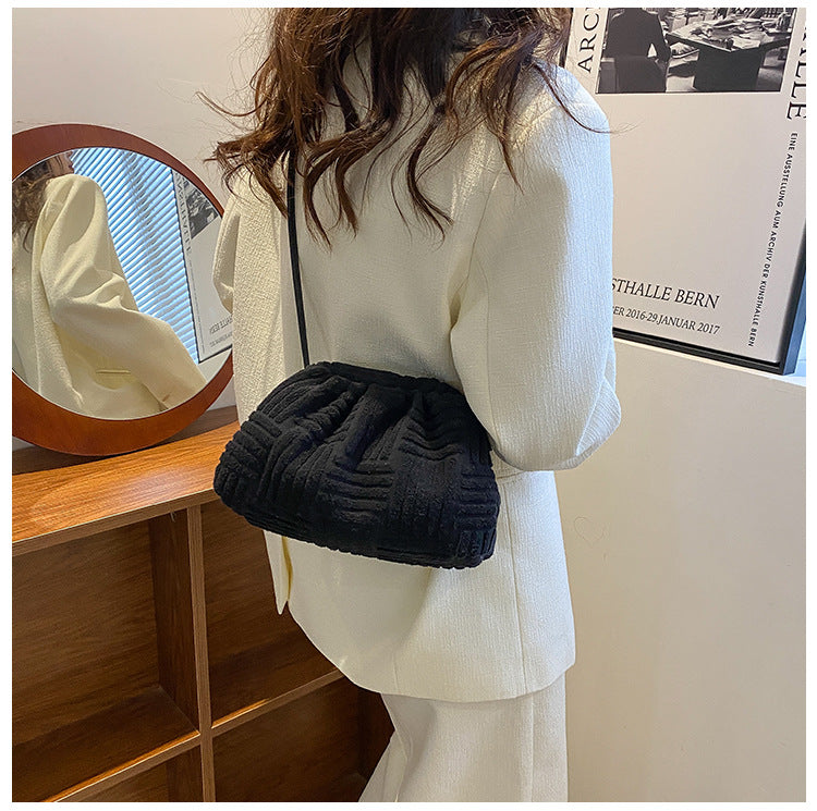 Women's Design Winter Versatile Towel Cloth Fashion Women's Shoulder Bag