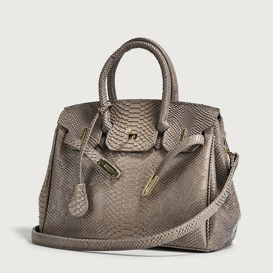 Women's Snakeskin Pattern Trendy Large Capacity Versatile Shoulder Bags