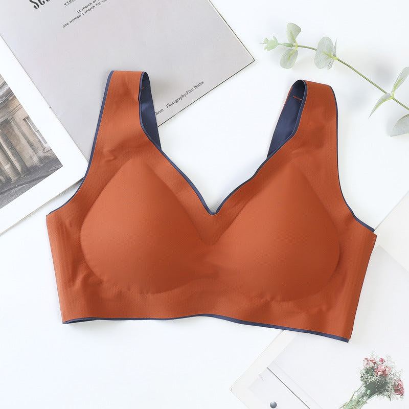 Women's One-piece Ice Silk Seamless Wireless Sleep Everyday Bras