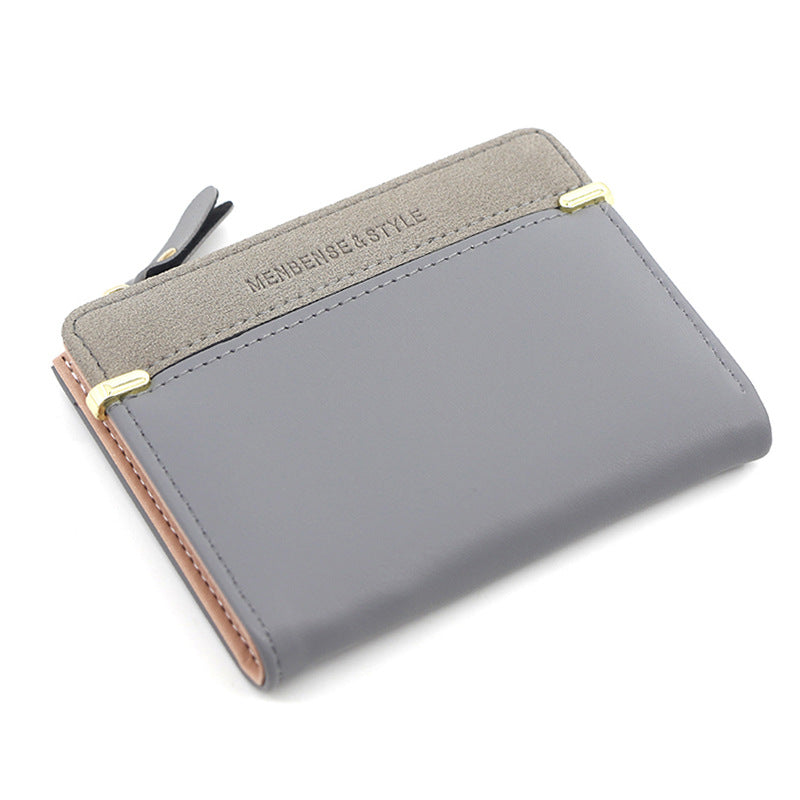 Women's Short Zip Simple Elegant Clutch Coin Purses