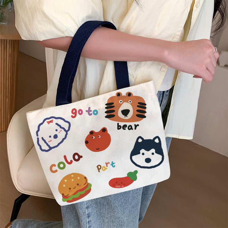 Women's Canvas Cartoon Cabs Korean Style Bags
