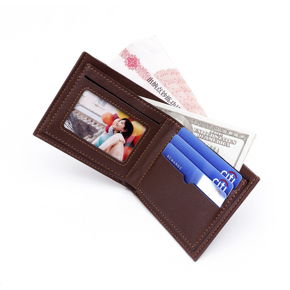 Men's Fashion Green Plaid Horizontal Soft Leather Large Capacity Men's Wallet