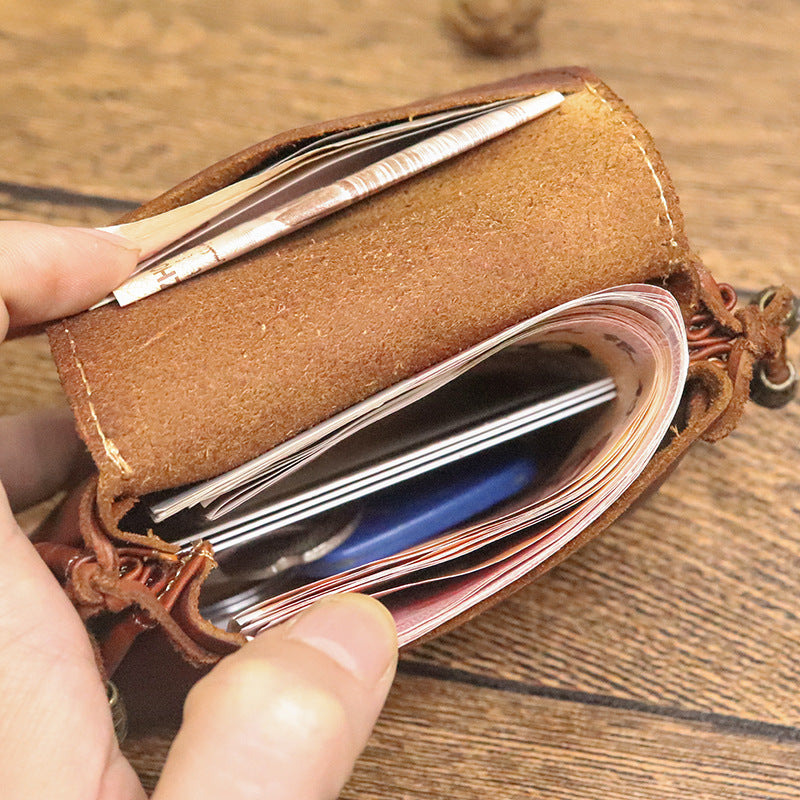 National Style First Layer Cowhide Leather Purses