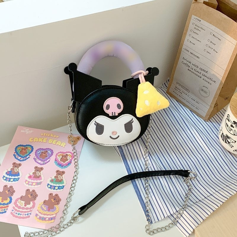 Cartoon Cute White Big Ear Dog Women's Shoulder Bag