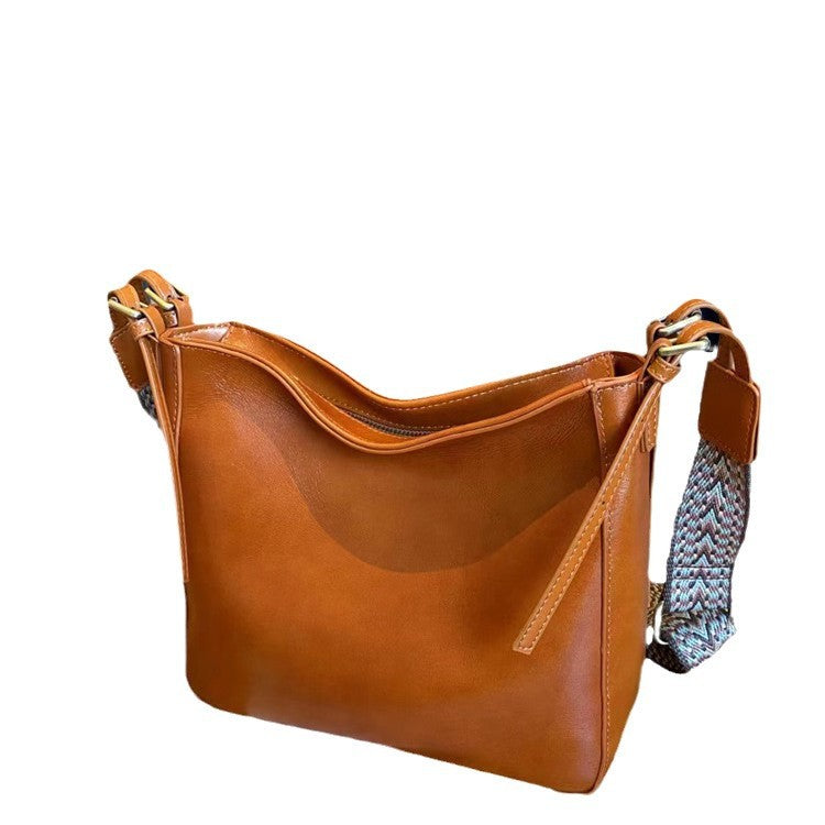 Capacity Temperament Wide Strap Vertical Soft Bags