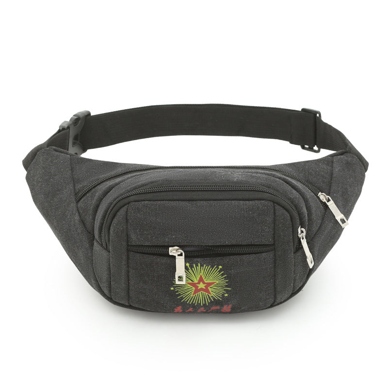 Women's & Men's & Capacity Canvas Leisure Collect Money Men's Waist Packs