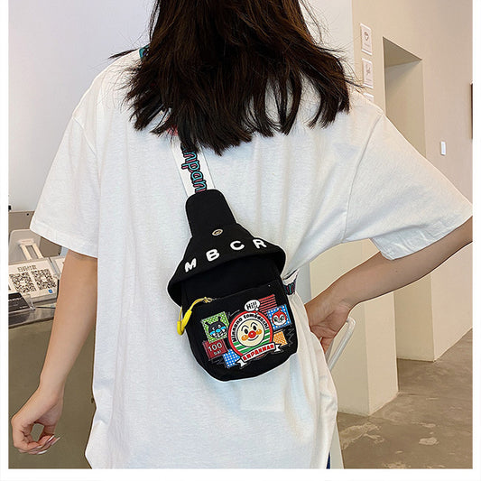 Cute Bread Superman Boys Hot Cartoon Crossbody Bags