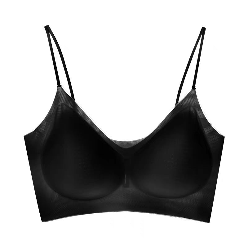 Women's Thin Strap Seamless Underwear Sling Breathable Air Conditioning Cool Tanks Camis