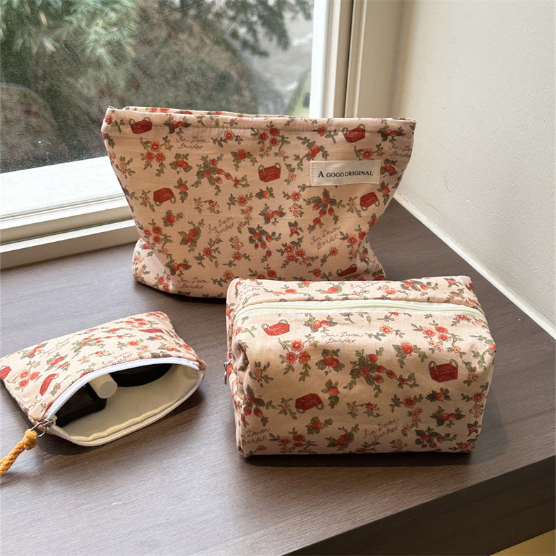 Fresh Floral Good-looking Large Capacity Simple Storage Makeup Bag