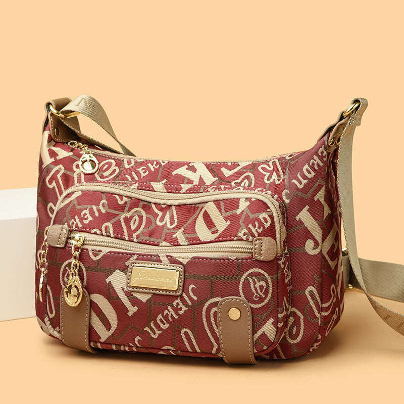 Women's Oxford Cloth Embroidered Mother Fashion Canvas Shoulder Bags