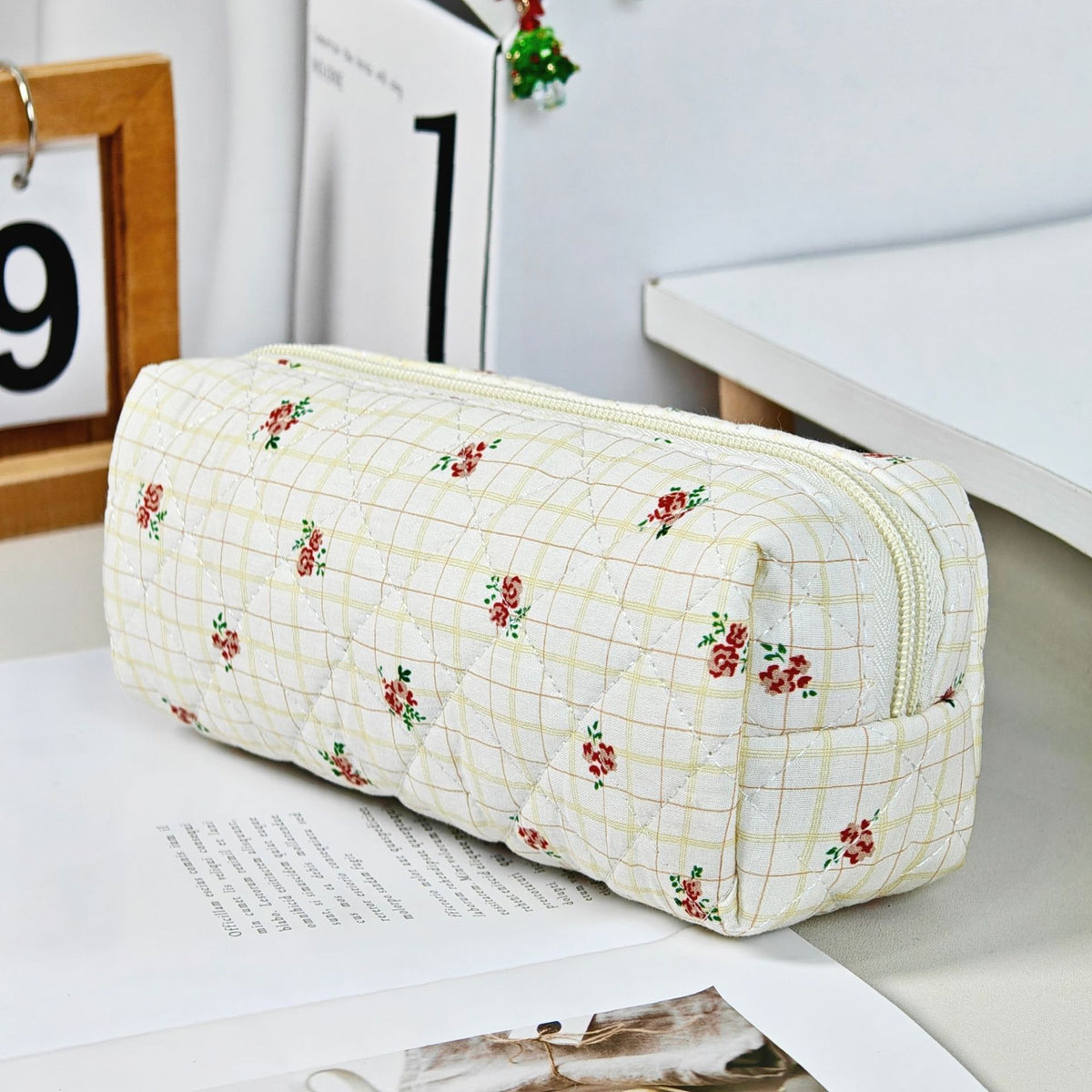 Wind Large Capacity Fabric Bow Printing Buggy Minority Simple Stationery Bags