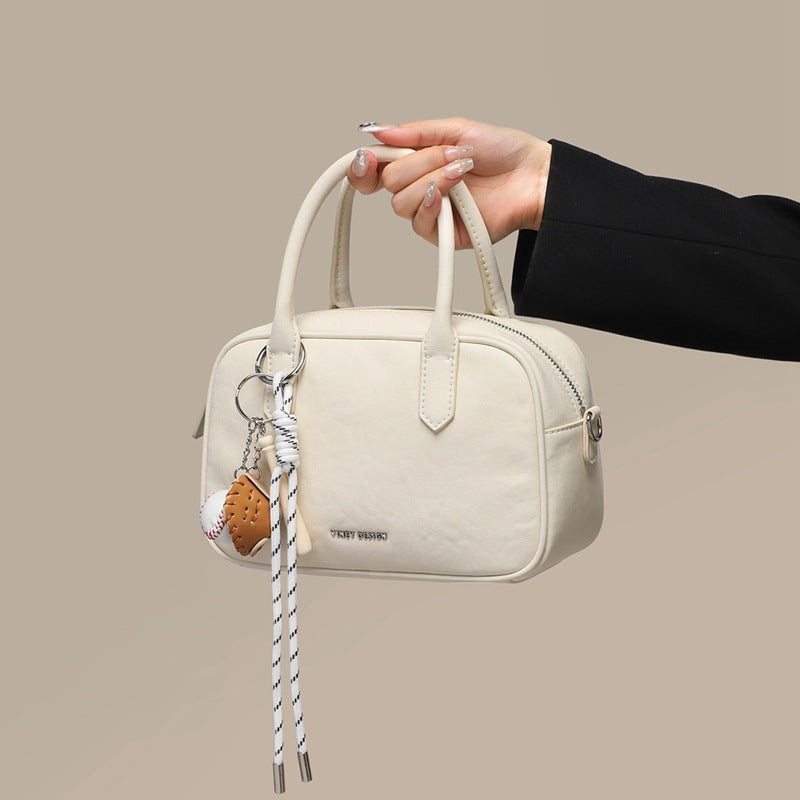 Korean Simple Younger Fashion Boston Pillow Bags