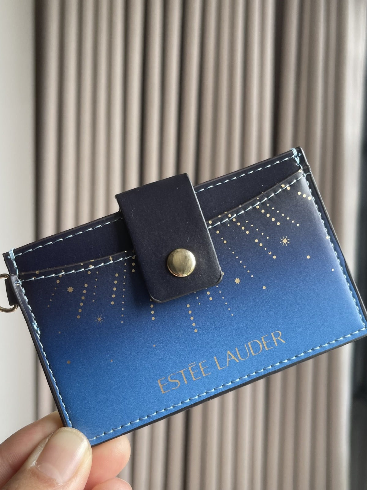 Original Order Good-looking Gradient Blue Starry Sky Document Card Holder