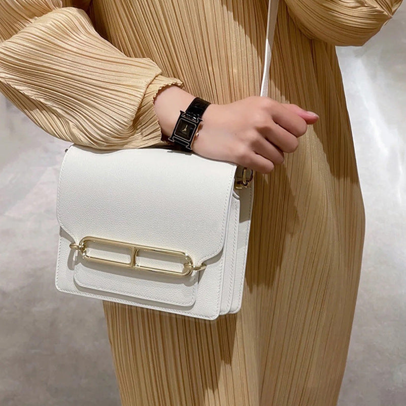 Women's Nose Genuine Leather Light Luxury Minority High Sense Handbags