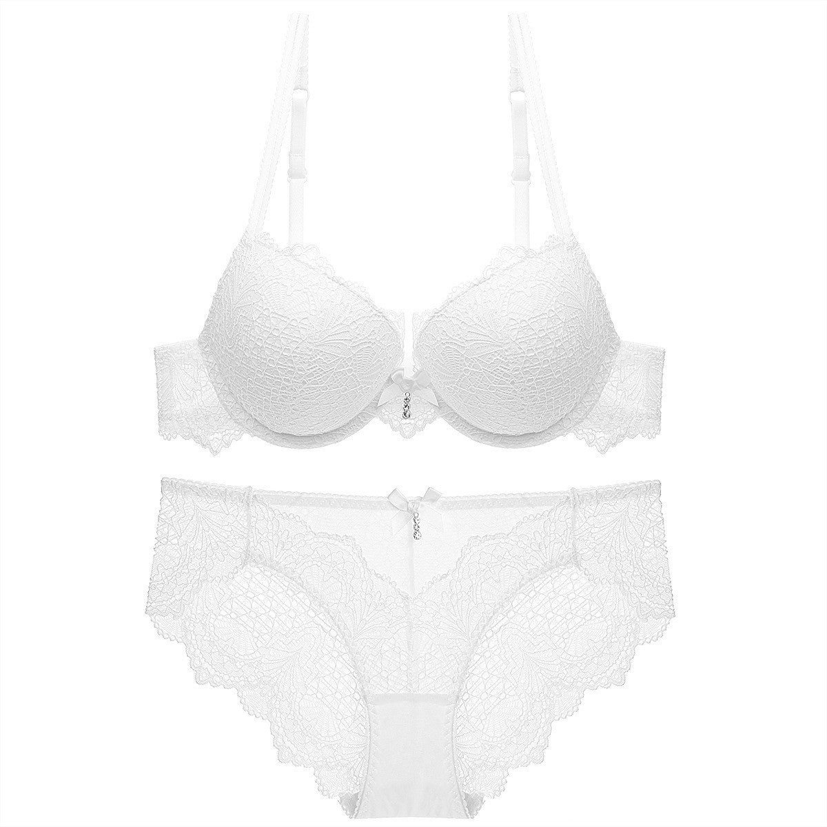 V Small Breast Exaggerating Push Up Lingerie Sets