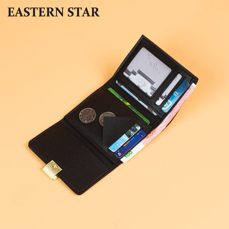 Women's Short Solid Color Bright Leather Crocodile Pattern Series Ladies Wallets