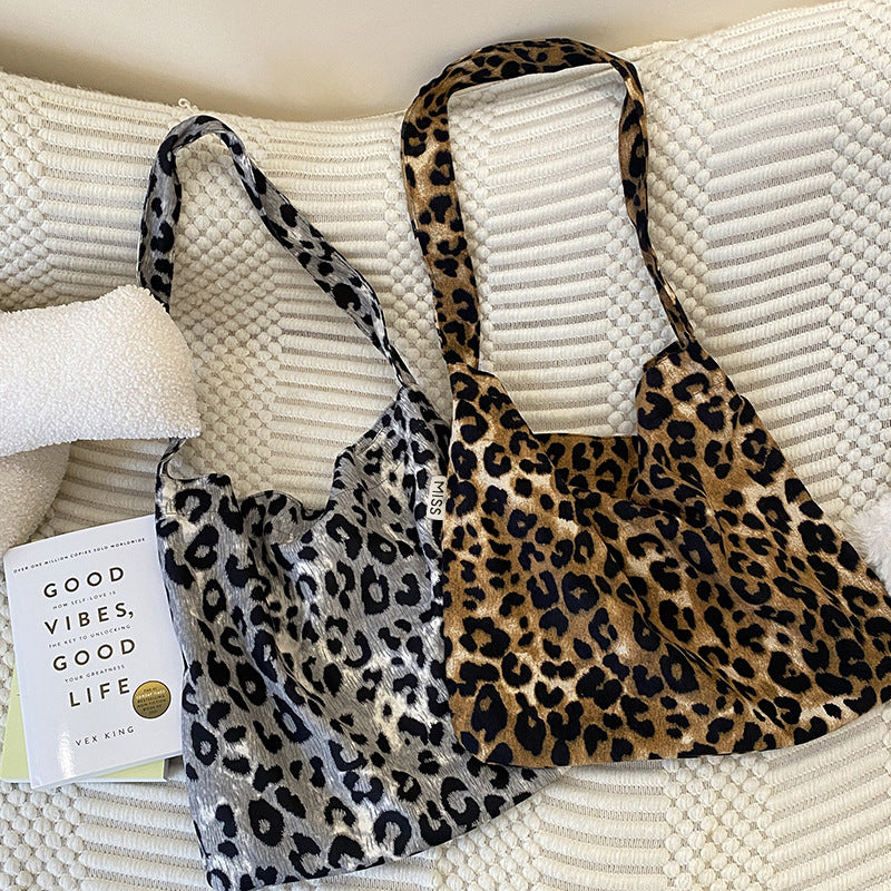 Canvas Leopard Print Floral Song White Zhang Prosperous Women's Shoulder Bag