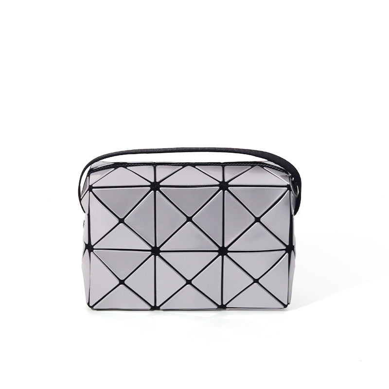 Women's Geometric Triangle Box Niche Rhombus Grid Bags